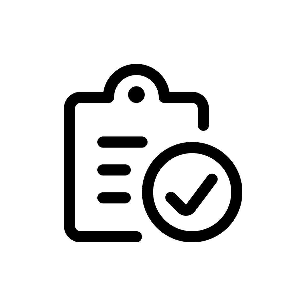 Checklist with a checkmark, representing productivity and practical tasks.