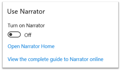 narrator settings