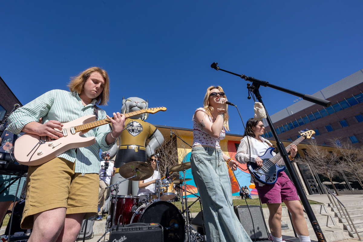 group of students performing live music
